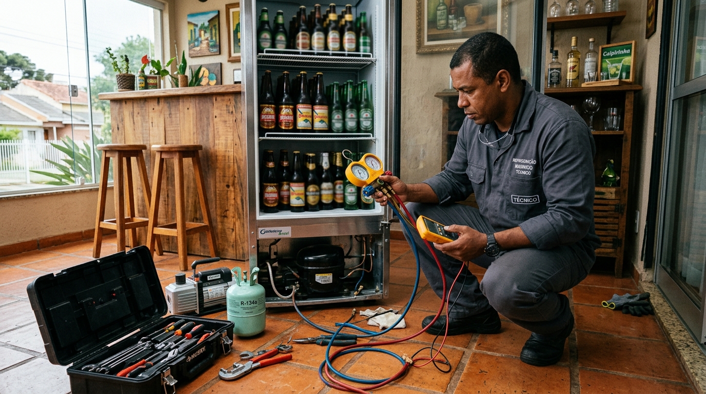 Técnico de conserto de cervejeira em residência em Recife‑PE